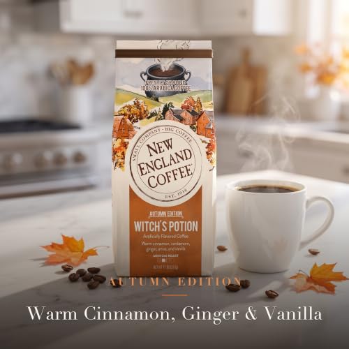 New England Coffee Witch's Potion Ground Coffee 11oz – Spiced Arabica Blend