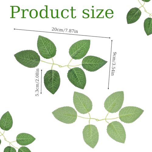 50 Pcs Artificial Green Leaves for DIY Wedding & Home Decor