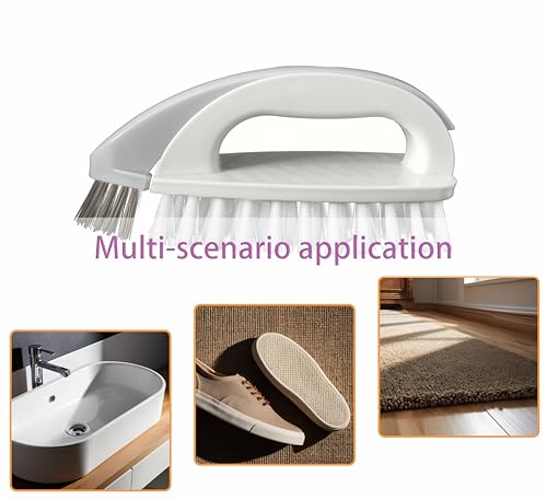 Detachable Handheld Scrub Brush - Heavy-Duty Cleaning Tool for Tile, Carpet, and Sinks