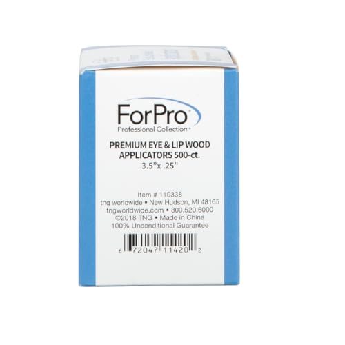 ForPro Wood Wax Applicators - 3.5" Lip & Eye Hair Removal Sticks, 500-Count