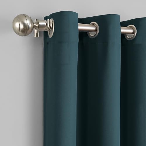 Sun Zero Easton Energy Saving Blackout Grommet Curtain Panel, Teal, 40" x 108"
