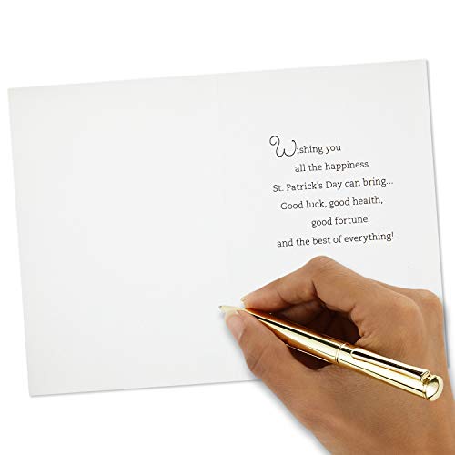 Hallmark St. Patrick's Day Greeting Cards with Envelopes, Shamrock Design (6-Pack)