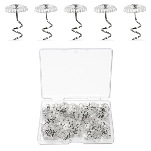 Clear Upholstery Twist Pins - 100 Pack for Slipcovers & Cushions