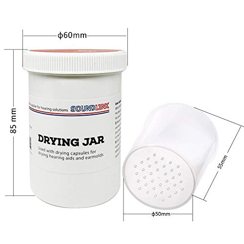 Hearing Aid Dryer Kit with Dehumidifier Capsules & Storage Jar – Universal Moisture Removal