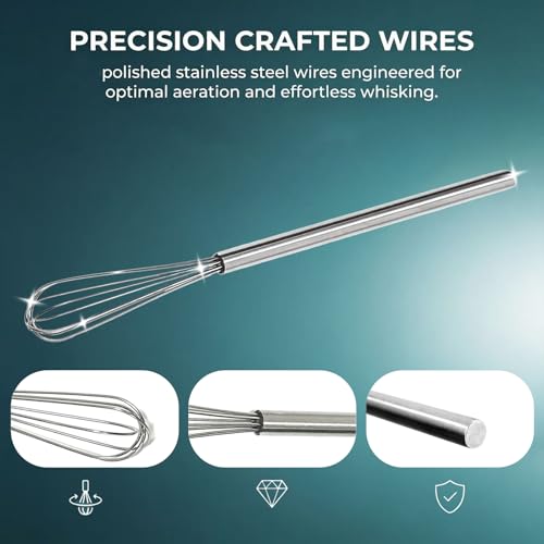 10 Inch Stainless Steel Mini Whisk for Cooking & Baking