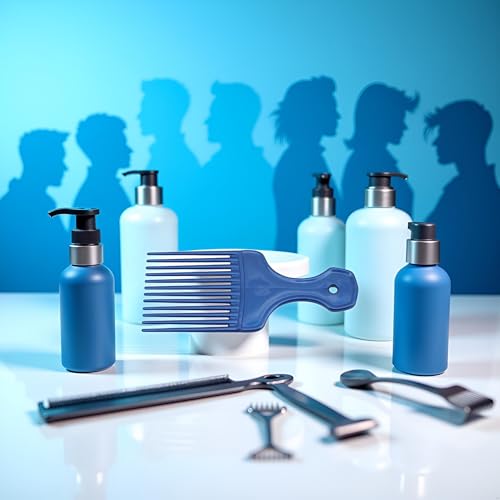 BWESOO Blue Salon Hair Pick Comb for Curly Hair and Precise Parting