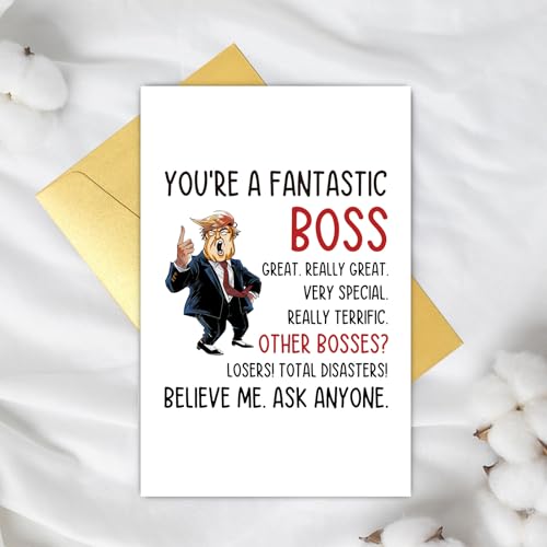 Trump Boss Day Greeting Card - Funny Boss Appreciation Card