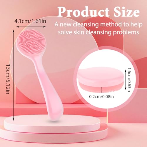 Silicone Face Scrubber Exfoliating Brush 2 Pack for Deep Cleansing