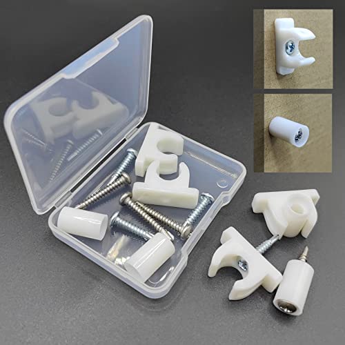 Fallingstar Universal False Drawer Front Clips - 4 White Fasteners with Screws