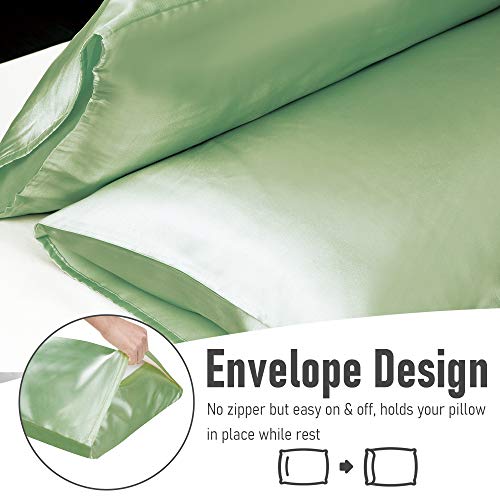 Tyfitb Satin Pillowcase Set - King Size, Cooling & Hypoallergenic - 2-Pack