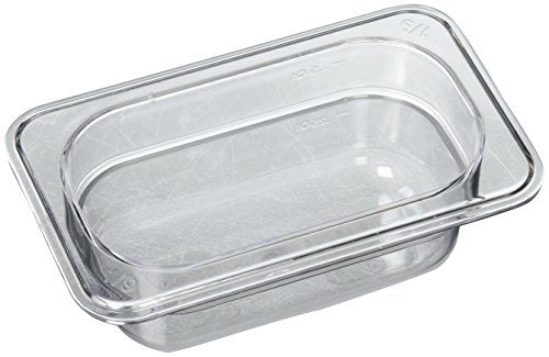 Winco 1/9 Size Polycarbonate Food Pan | 2.5 Inch Deep, NSF Certified