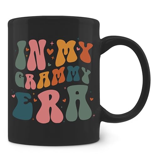 Groovy Grammy Ceramic Coffee Mug - Grammy & Grandma Gift, 11oz Black, Variation of Grammy