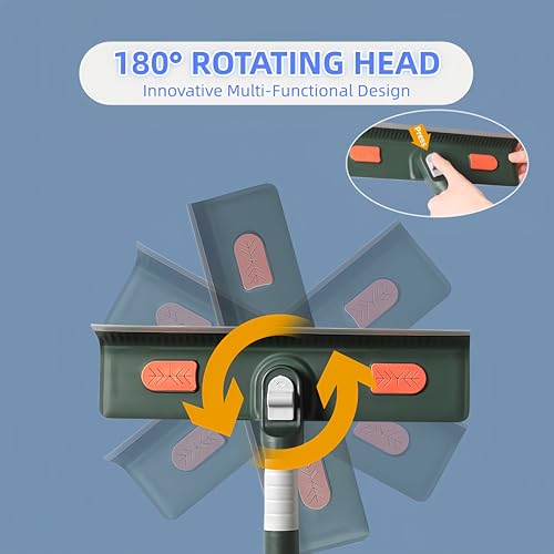 4-in-1 Window Squeegee Cleaner Kit with 81" Extendable Pole