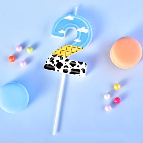 Number 2 Cartoon Story Inspired Birthday Candle - 2.76 Inch Cake Topper