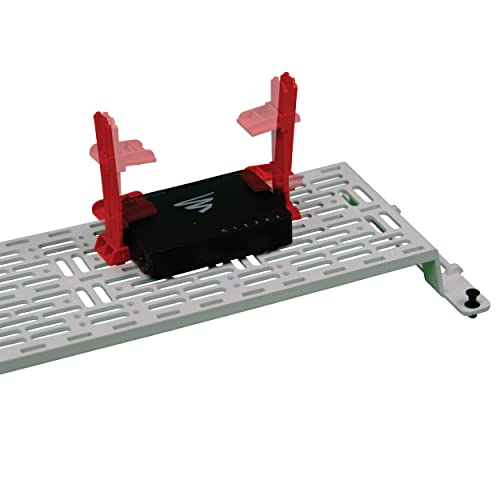 On-Q Ratchet Keyhole Post Clip Set - Secure Device Mounting, Red