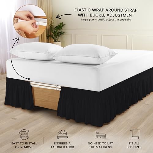 Utopia Bedding Full Bed Skirt - 16 Inch Drop, Easy Fit Design