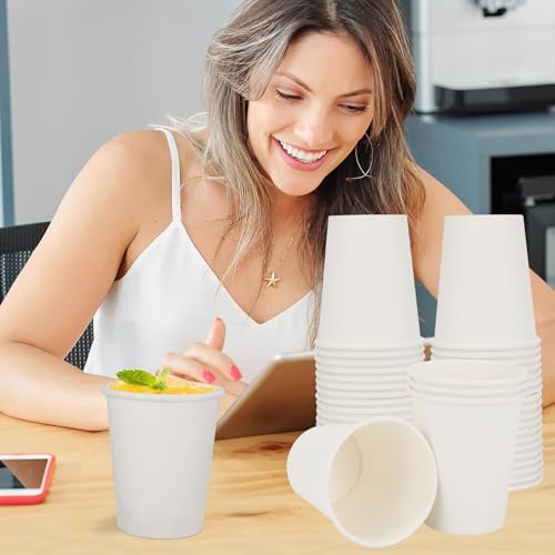 8 Oz Disposable Paper Coffee Cups - 120 Pack for Parties & Travel