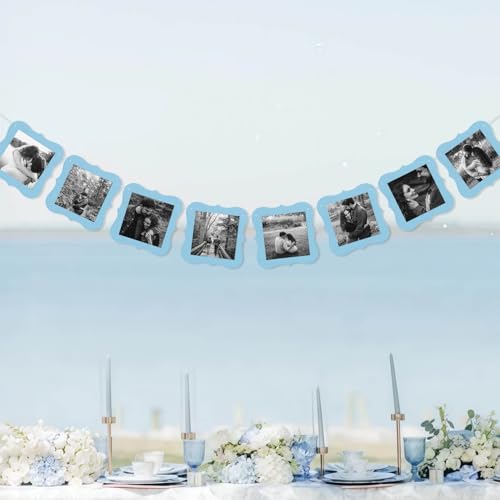 Something Blue Bridal Shower Photo Banner - Pre-Strung Decor