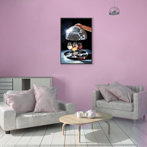 Funky Cocktail Canvas Poster Art - Retro Bar Decor 12x16in
