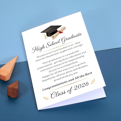 Class of 2026 Graduation Greeting Card with Envelope for High School College Grads