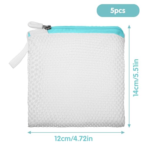 Bruislard 5-Piece Small Mesh Laundry Bags for Delicates with Zipper