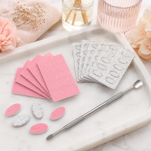 Dual-Ended Cuticle Pusher and 180 Grit Sandpaper Sheets Manicure Kit