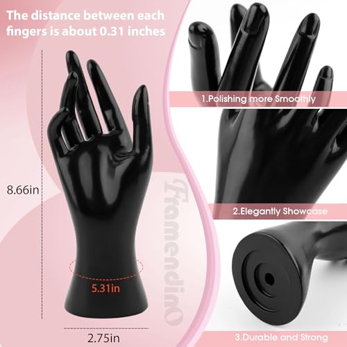 Framendino Black Mannequin Hand Jewelry Display Stand for Rings & Bracelets