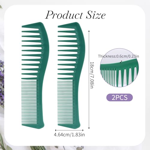 Mozeat Lens 2-Pack 7-Inch Double Tooth Hair Comb for Styling and Grooming
