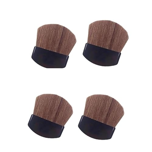 Mini Powder Blush Brush Set - 4Pcs Portable Travel Makeup Brushes