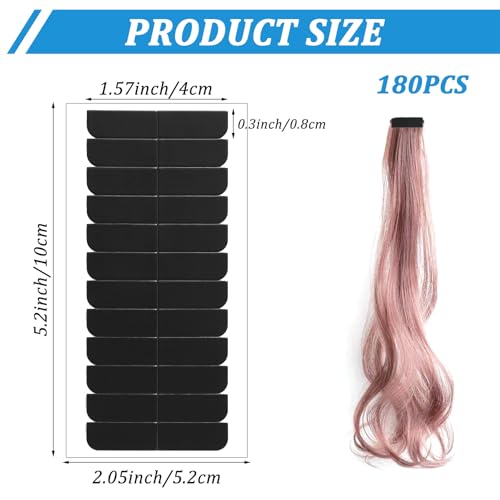 Molain 180 Pcs Hair Extension Tape Double Sided Replacement Adhesive