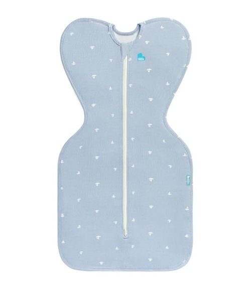 Love To Dream Swaddle Up - Soft Bamboo Fabric Wearable Blanket, Arms Up Position, 1.0 TOG, Small (8-13 lbs) - Boats Mist