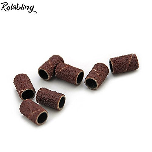 Rolabling 150PCS Nail Sanding Bands Assorted Grits 80 120 180