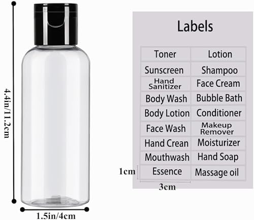DNSEN 5 Pack TSA Approved 3.4 oz Travel Size Bottles for Toiletries