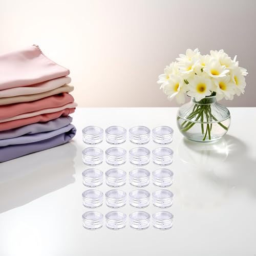 Zhuluck 20Pcs 5ml Clear Travel Cosmetic Jars with Lids