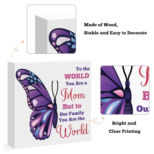 Heartfelt Wooden Box Sign for Mom - Perfect Gift for Any Occasion