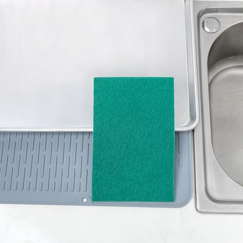 Heavy-Duty Green Scouring Pads - 9x6 Inch No-Scratch Cleaning Sponges (10 Pack)