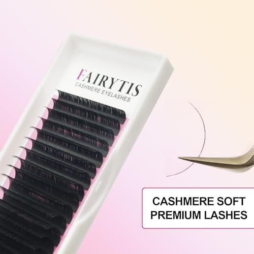FAIRYTIS Cashmere Lash Extensions Matte Black Individual Eyelashes Tray