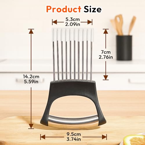 WARSPOT Stainless Steel Onion Slicer Holder with Protective Case