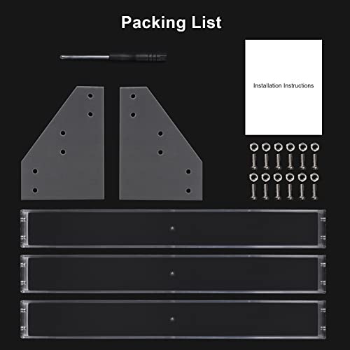 BTremary 3-Pack Clear Acrylic Nail Polish Organizer Shelf Rack - Holds 36 Bottles