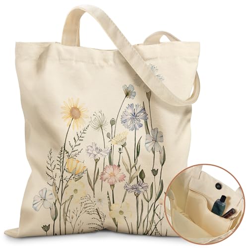 Miss Adola Aesthetic Canvas Tote Bag for Girls with Magnetic Buckle