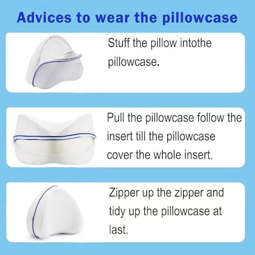 Contour Legacy Knee Pillow Cover - White Replacement Case Only