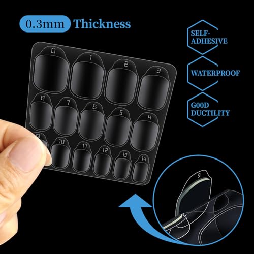 Ryidkcs 600pcs Nail Adhesive Tabs - Reusable Press On Nail Glue Stickers