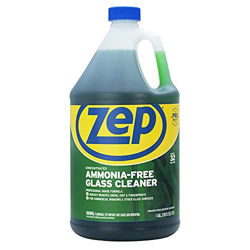 Zep Ammonia Free Glass Cleaner Concentrate 1 Gallon (Case of 2) ZU1052 - Commercial Strength