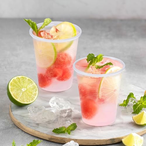 BYSNOW 100 Pack 5 oz Clear Disposable Plastic Cups for Parties