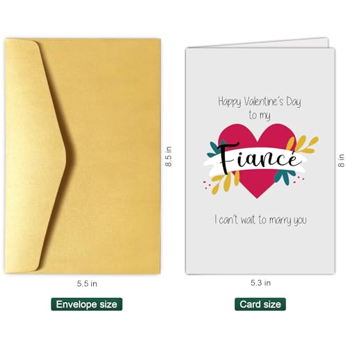 Fiance Valentine's Day Greeting Card - I Can't Wait to Marry You