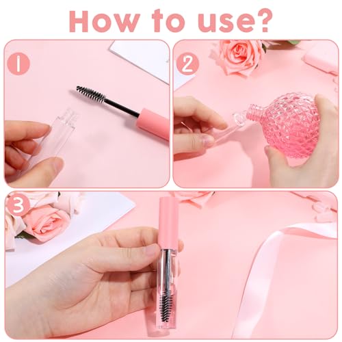 Psyqtsuary 3-Piece DIY Cosmetic Tube Set with Wands and Leak Stoppers