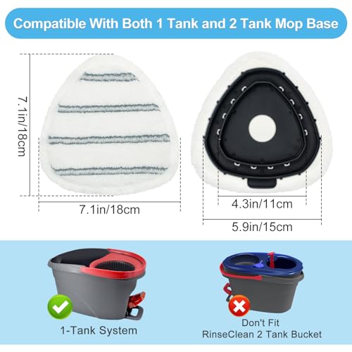 10-Pack Mop Replacement Pads for Ocedar EasyWring & RinseClean