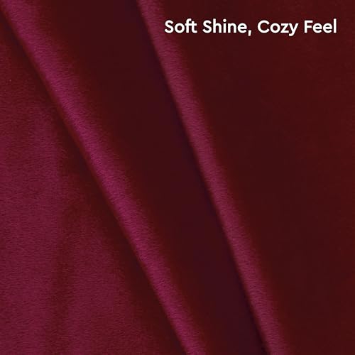 Encasa XO Maroon Velvet Throw Pillow Covers 12"x12" (Pack of 2)
