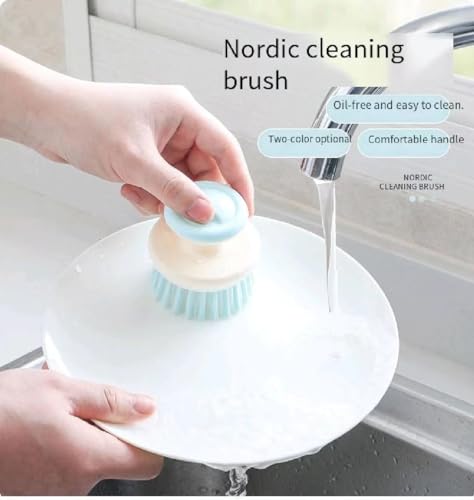 Heavy Duty Stainless Steel Wool Scrubber & Dish Brush Set (1+2)