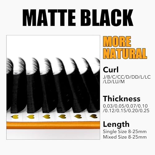 ABONNIE Classic Lash Extensions 0.05 C Curl 14-22mm Mix Tray